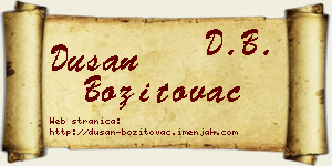 Dušan Bozitovac vizit kartica